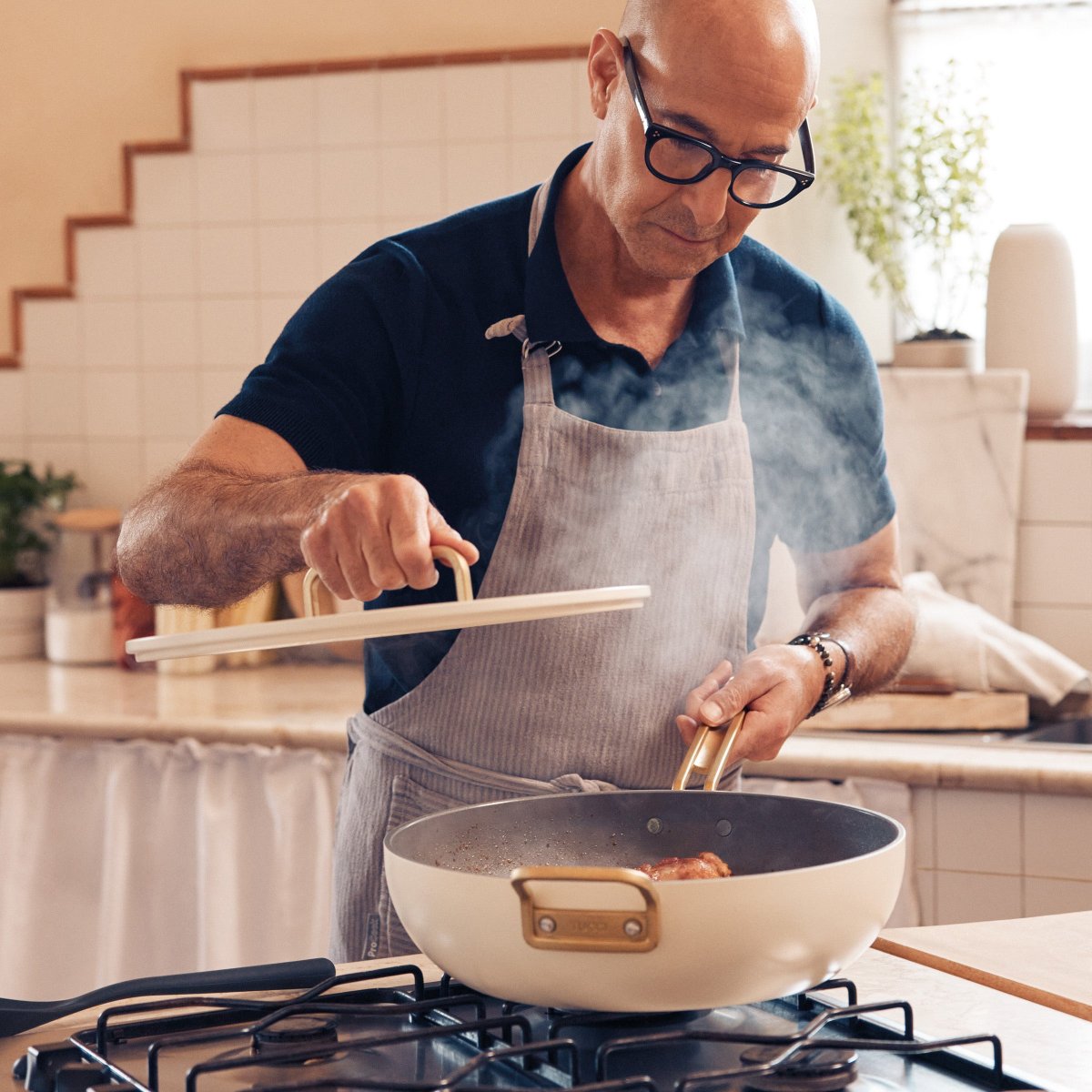 Stanley Tucci™ Ceramic Nonstick 6.5-Quart Essential Stanley Pan | Carrara White - Image 13
