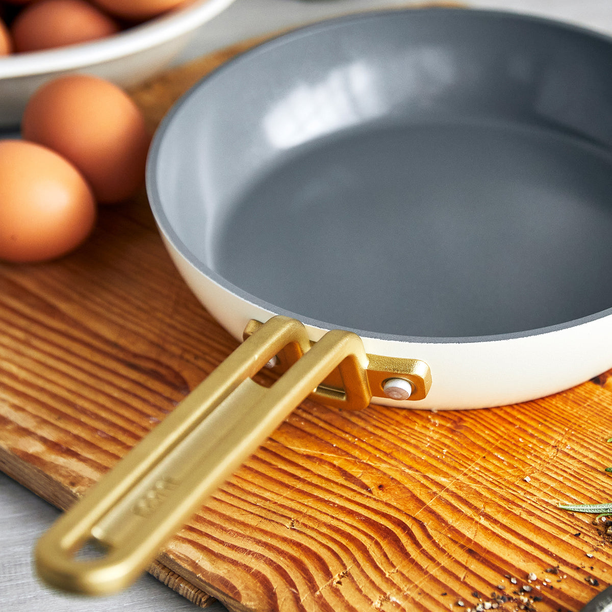 Stanley Tucci™ Ceramic Nonstick 8 and 10 Frypan Set | Carrara White - Image 7