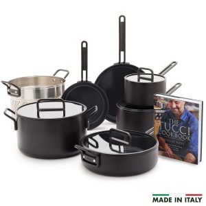 Stanley Tucci™ Ceramic Nonstick 11-Piece Cookware Set | Milano Black
