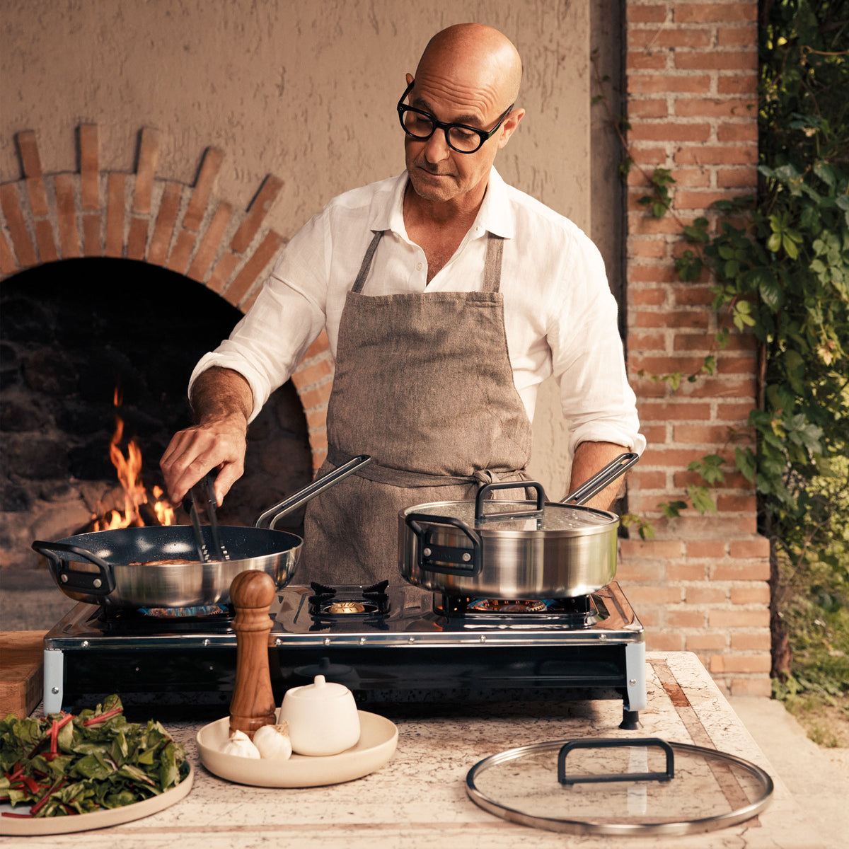 Stanley Tucci™ Stainless Steel Ceramic Nonstick 4-Quart Sauté Pan with Lid - Image 7