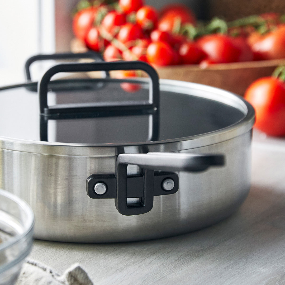Stanley Tucci™ Stainless Steel Ceramic Nonstick 4-Quart Sauté Pan with Lid - Image 4