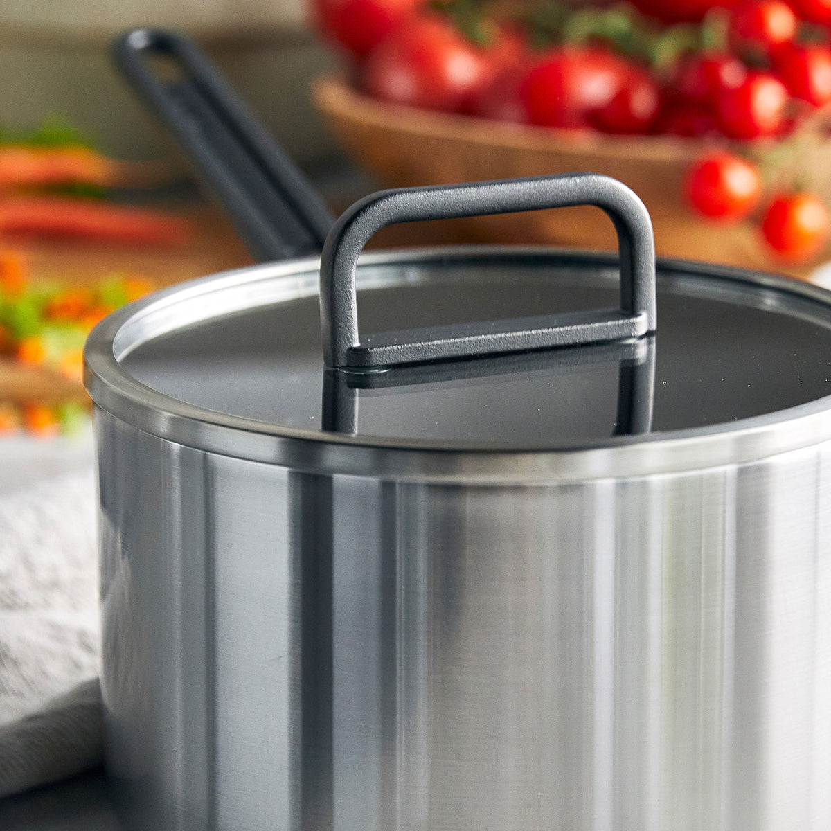Stanley Tucci™ Stainless Steel Ceramic Nonstick 4-Quart Saucepan with Lid - Image 3