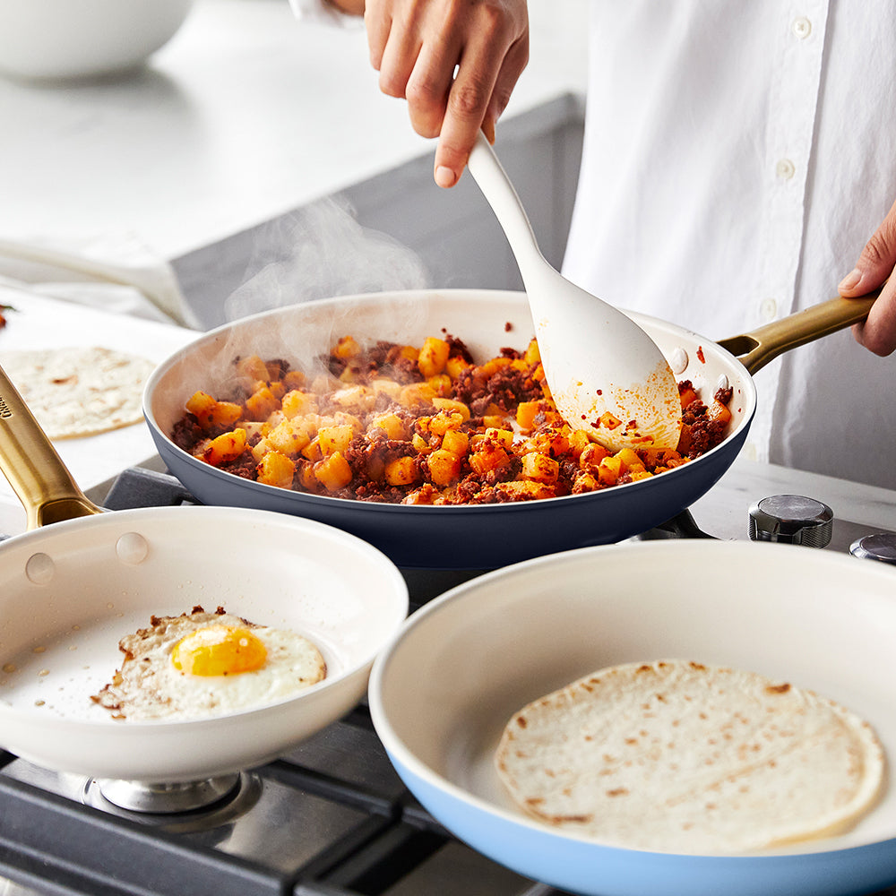 Reserve Ceramic Nonstick 8. 10 and 12 Frypan Set | Multicolor - Image 3