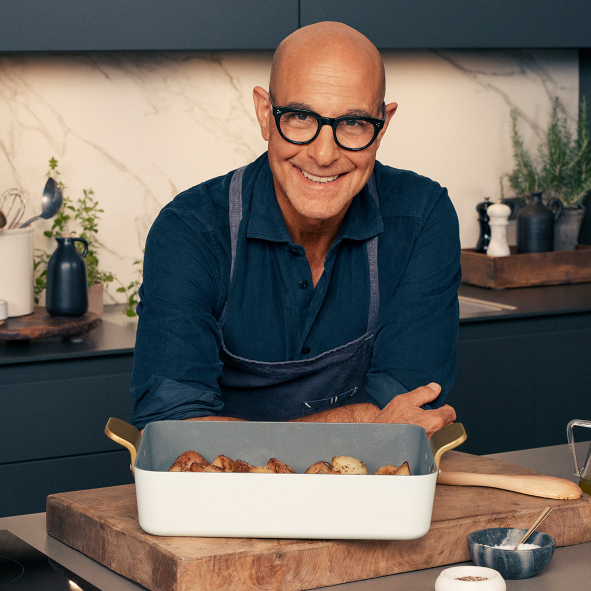 Stanley Tucci™ Ceramic Nonstick Lasagna Pan | Carrara White - Image 2