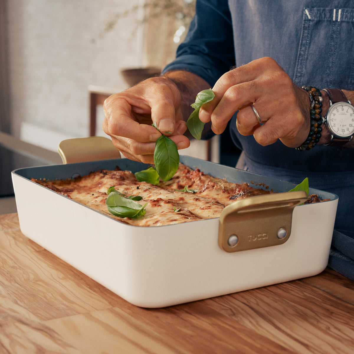 Stanley Tucci™ Ceramic Nonstick Lasagna Pan | Carrara White - Image 5