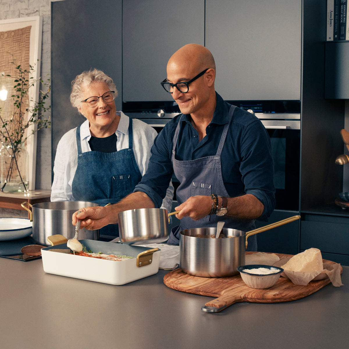 Stanley Tucci™ Uncoated Stainless Steel 4-Quart Saucepan with Lid - Image 2