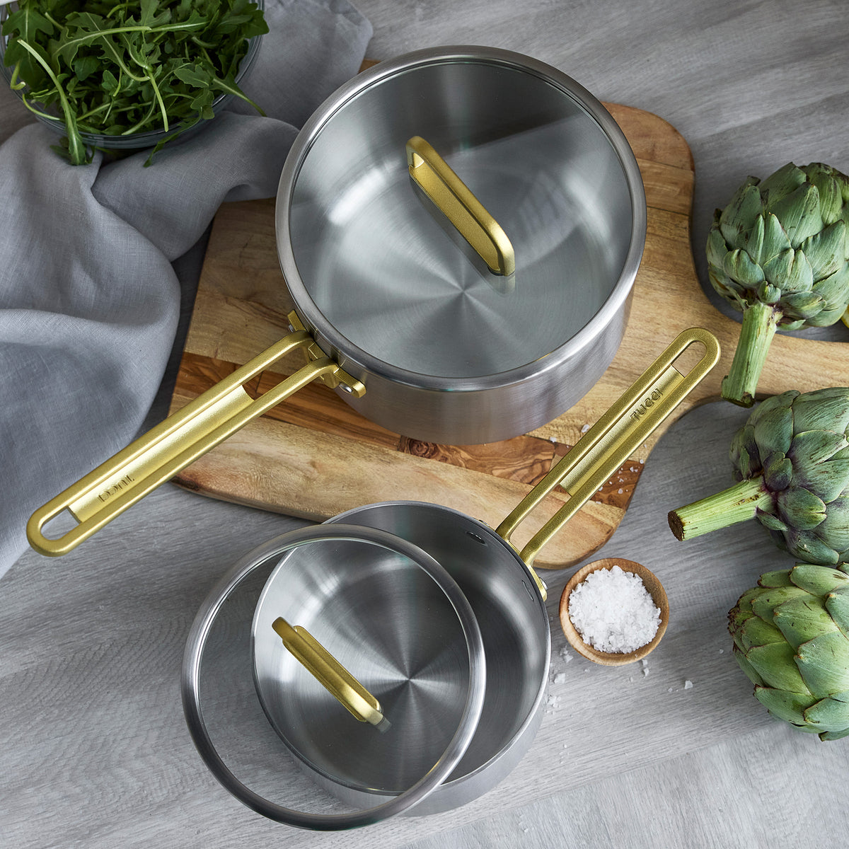 Stanley Tucci™ Uncoated Stainless Steel 4-Quart Saucepan with Lid - Image 9
