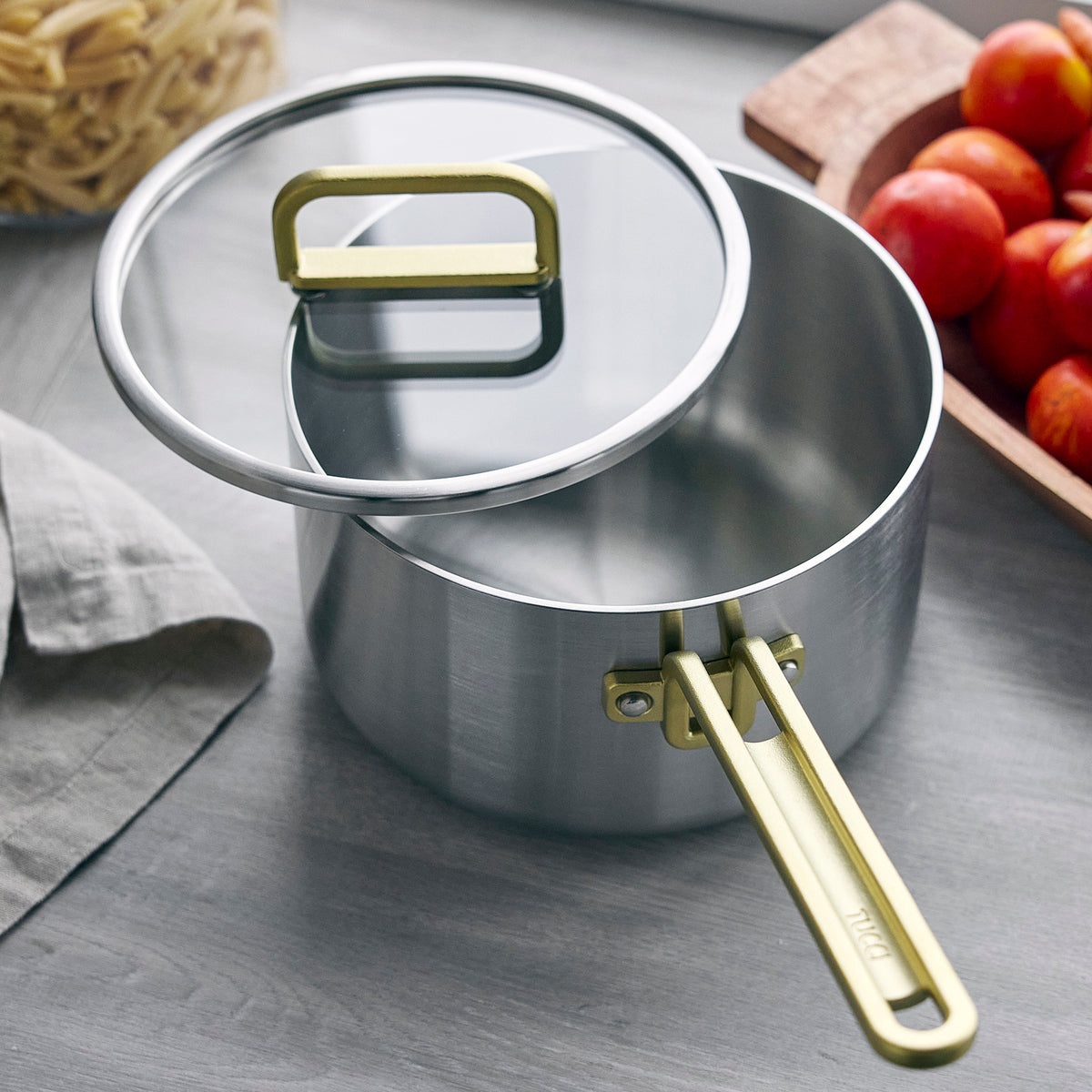 Stanley Tucci™ Uncoated Stainless Steel 4-Quart Saucepan with Lid - Image 4