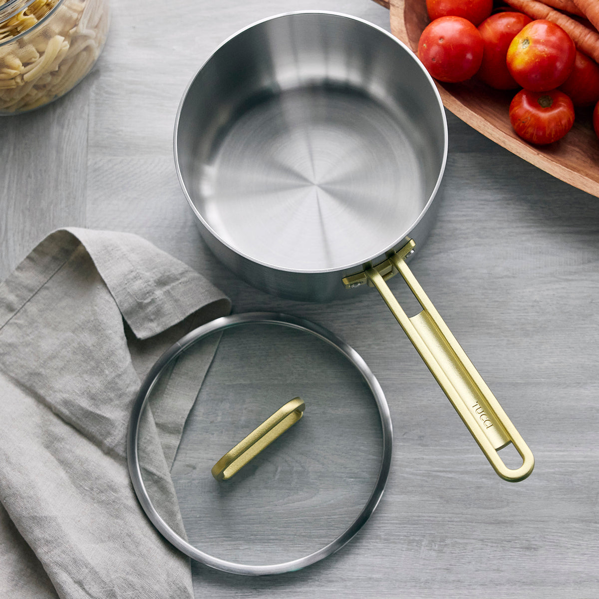 Stanley Tucci™ Uncoated Stainless Steel 4-Quart Saucepan with Lid - Image 6