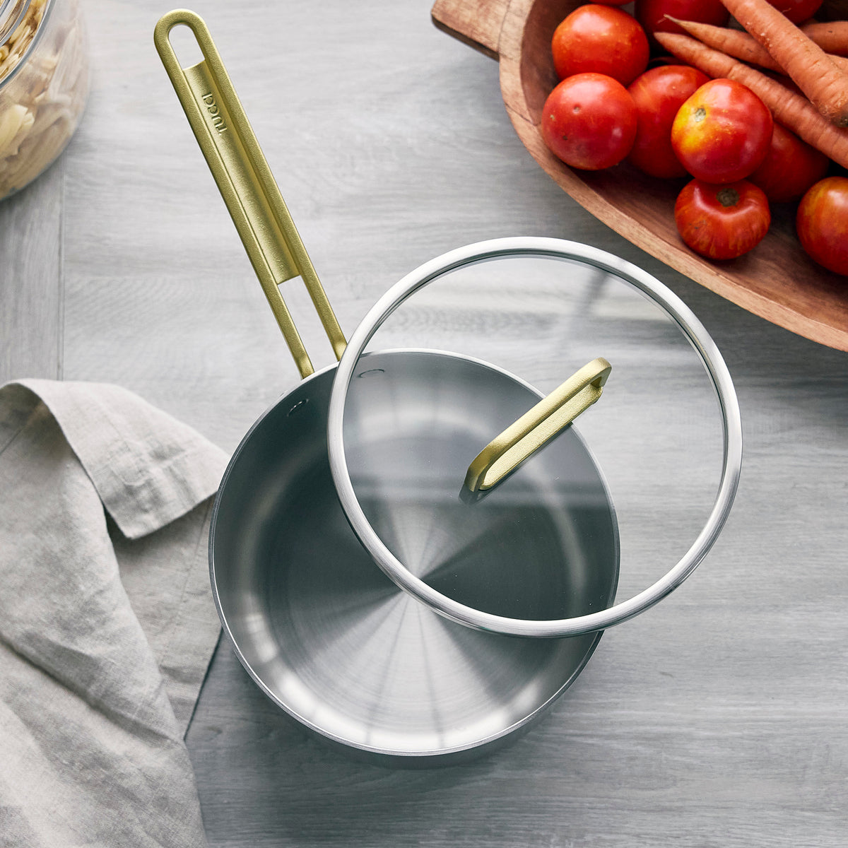 Stanley Tucci™ Uncoated Stainless Steel 4-Quart Saucepan with Lid - Image 5