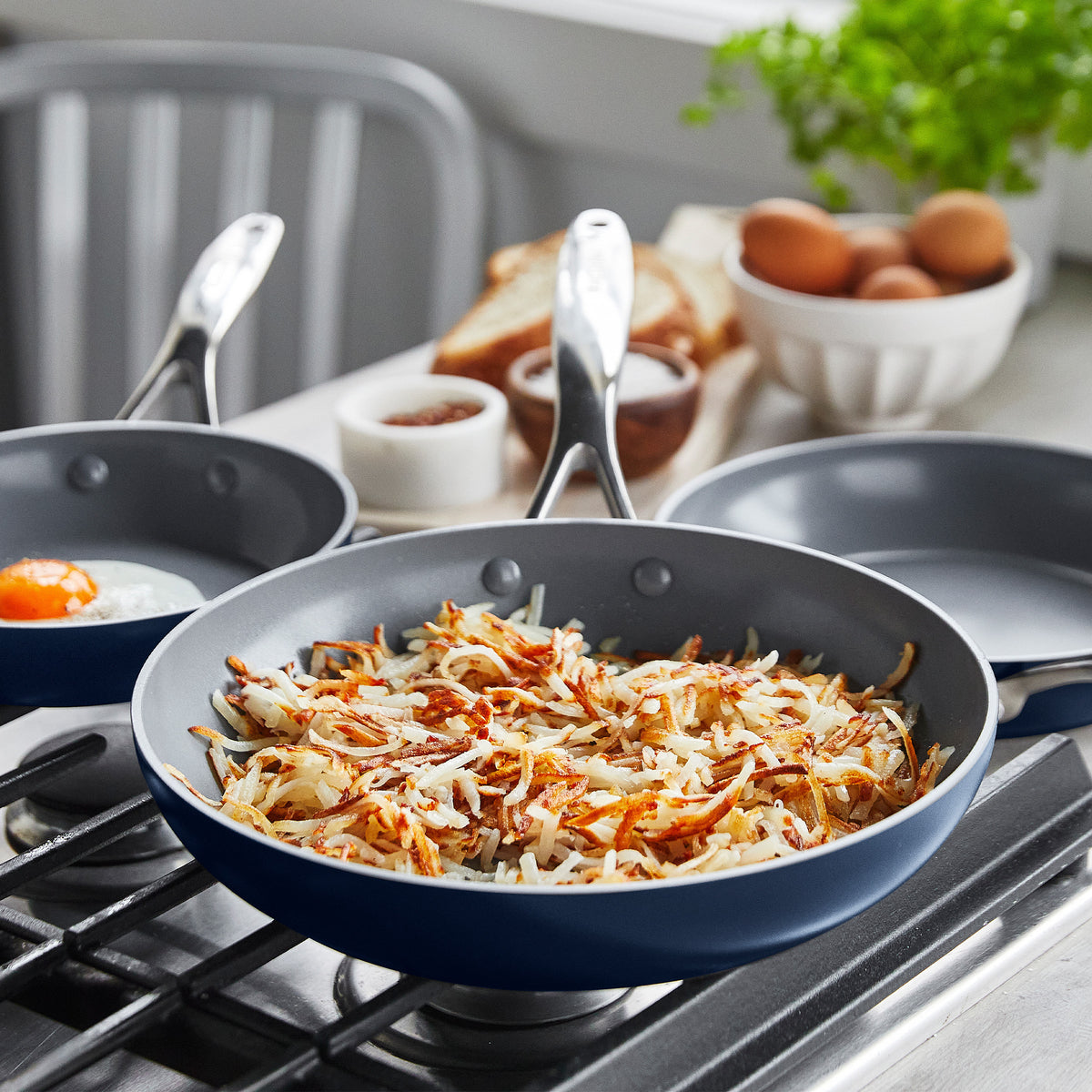 Valencia Pro Ceramic Nonstick 8. 9.5. and 11 Frypan Set | Twilight - Image 6