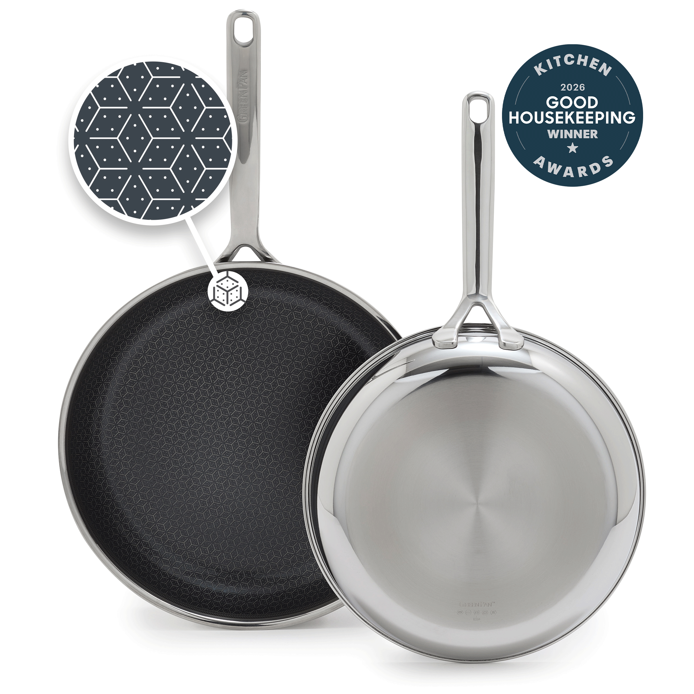 Spectra Thermobond Hybrid Ceramic Nonstick 10 and 12 Frypan Set