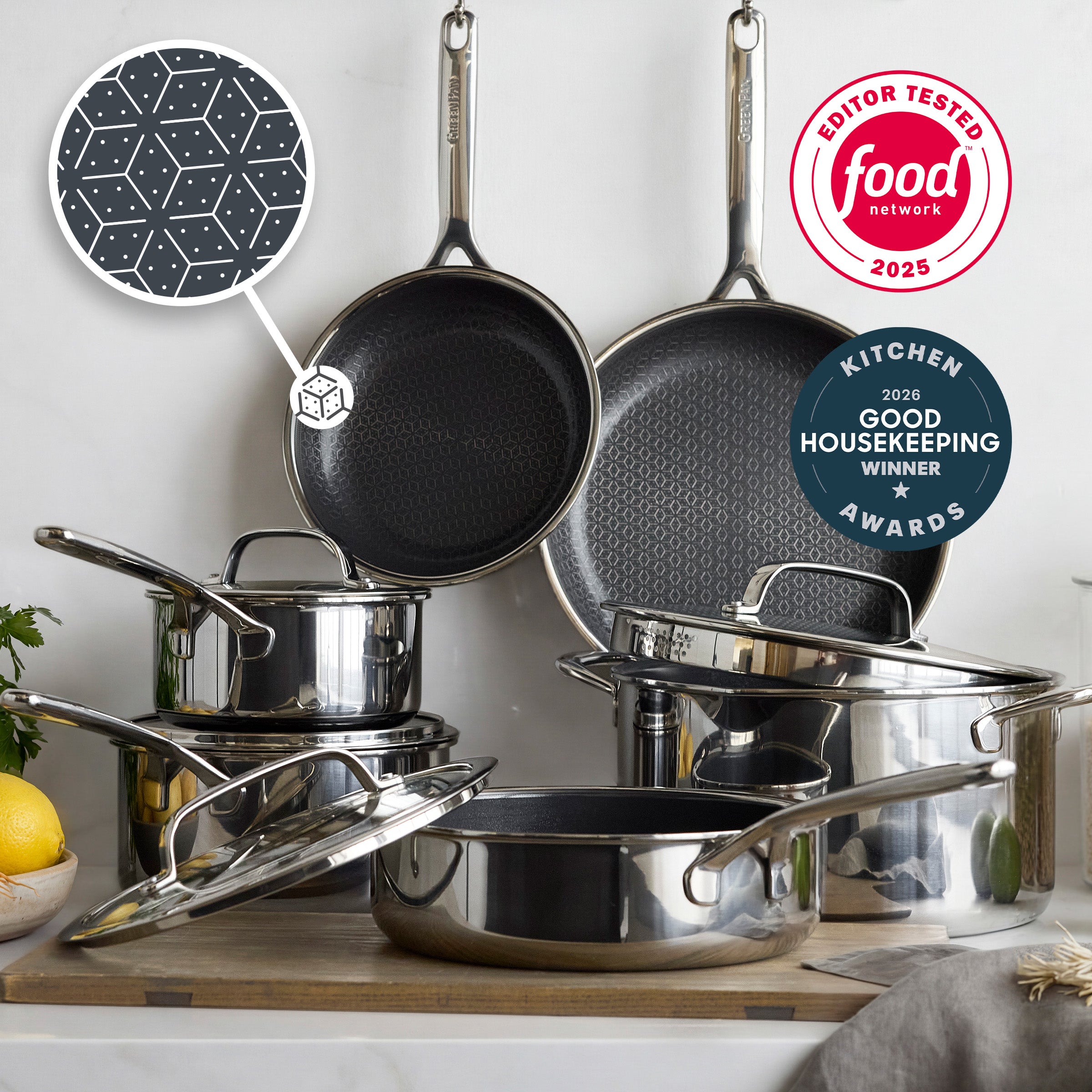 Spectra Thermobond Hybrid Ceramic Nonstick 10-Piece Cookware Set - Image 2