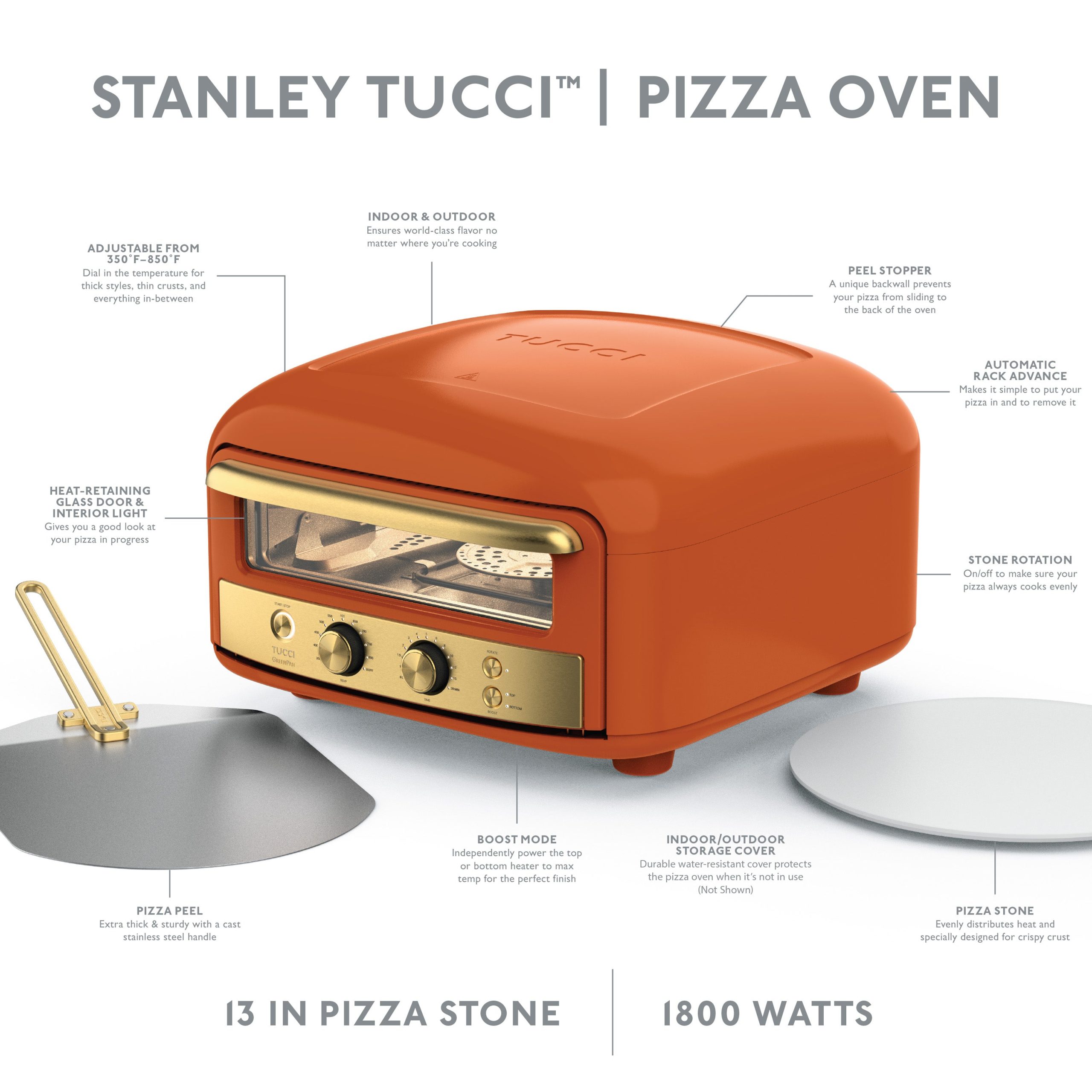 Stanley Tucci™ Indoor and Outdoor Pizza Oven | Amalfi Sunset - Image 4