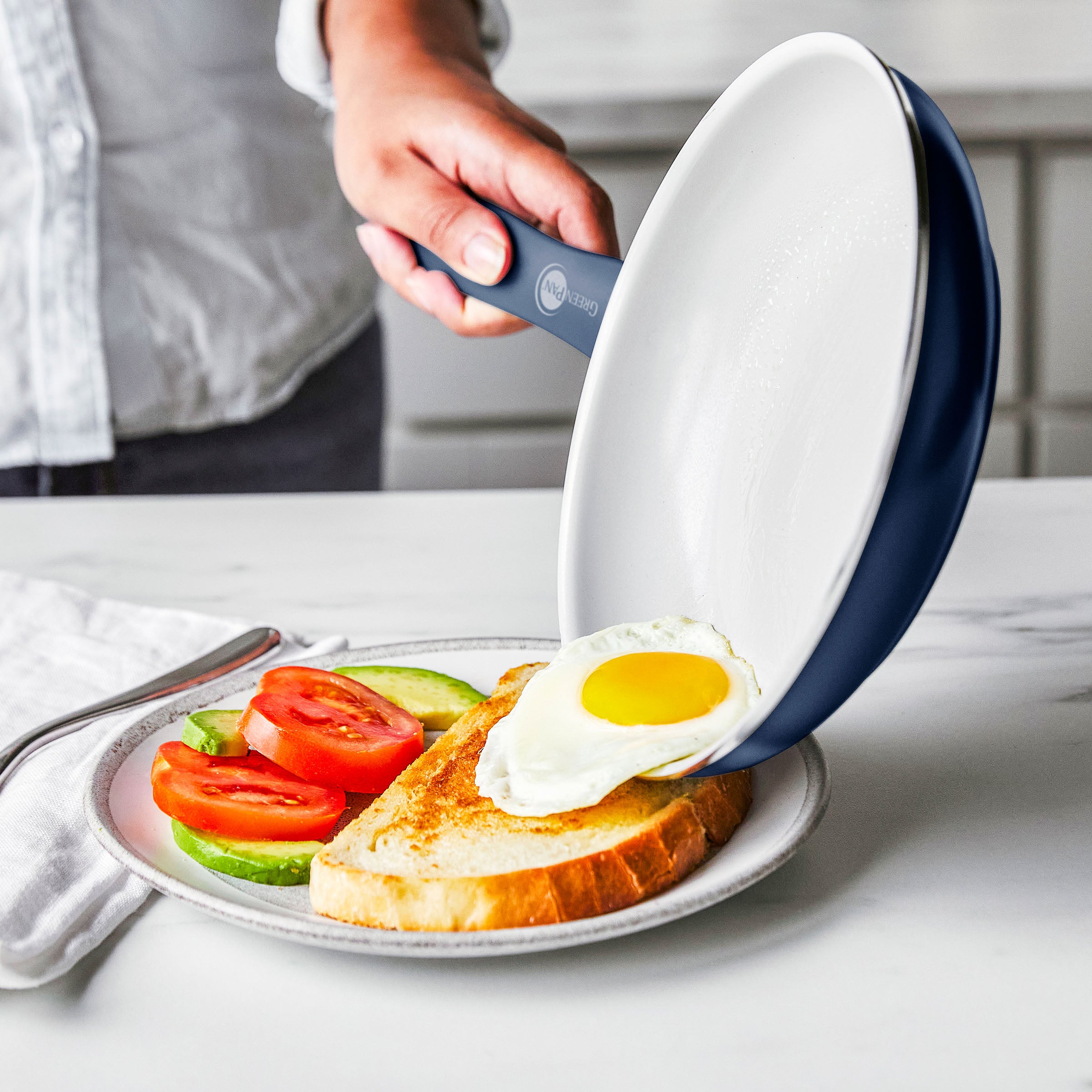 Dover Ceramic Nonstick 12-Piece Cookware Set | Oxford Blue - Image 3