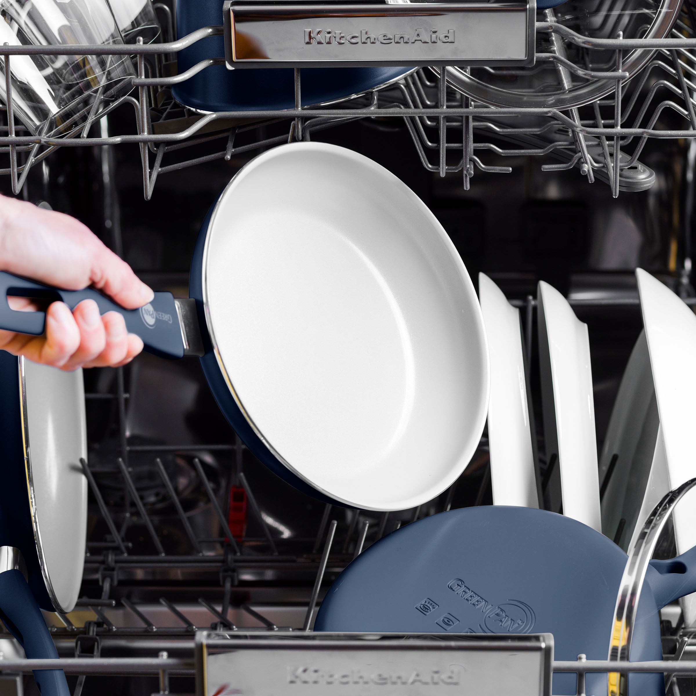 Dover Ceramic Nonstick 12-Piece Cookware Set | Oxford Blue - Image 6