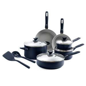 Dover Ceramic Nonstick 12-Piece Cookware Set | Oxford Blue