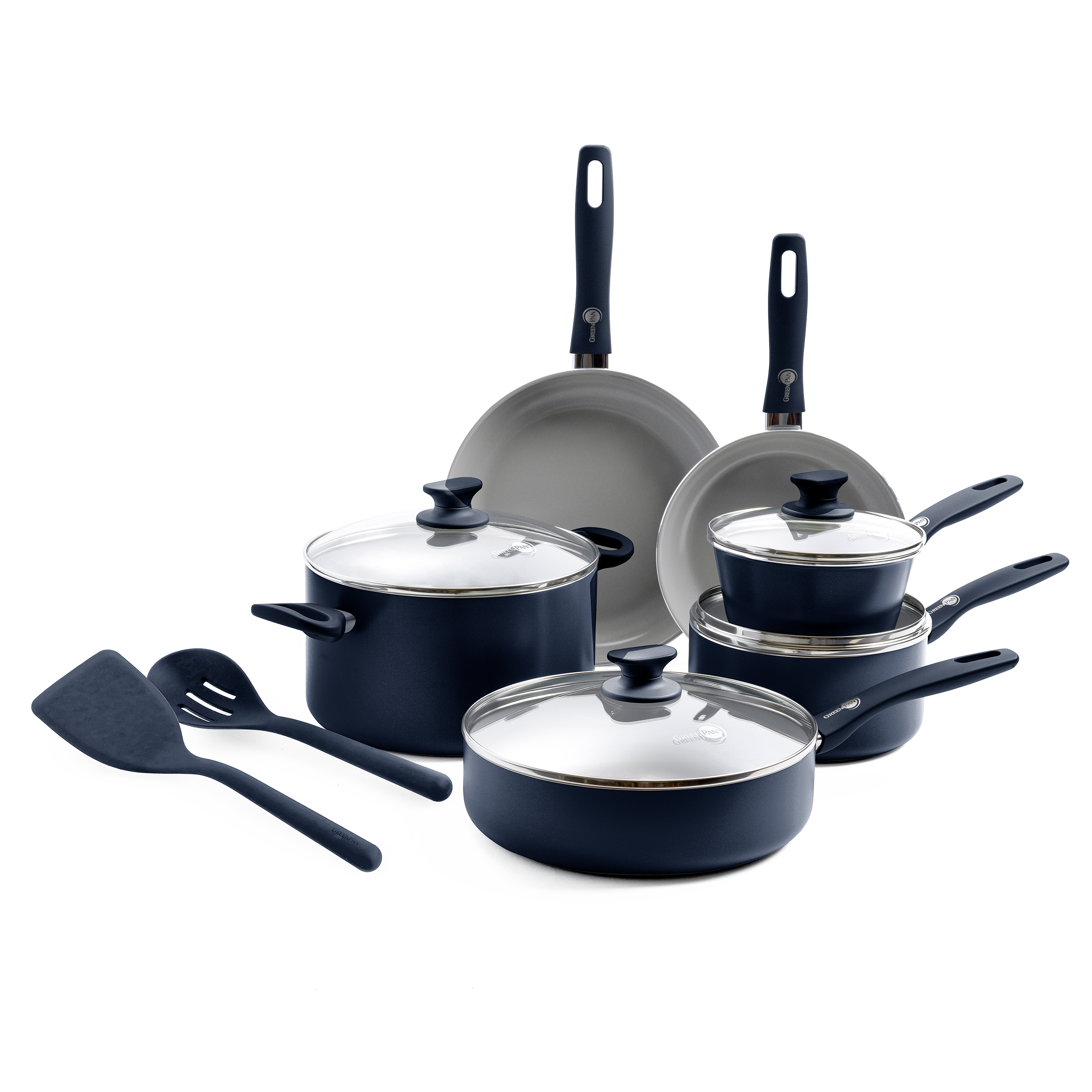 Dover Ceramic Nonstick 12-Piece Cookware Set | Oxford Blue