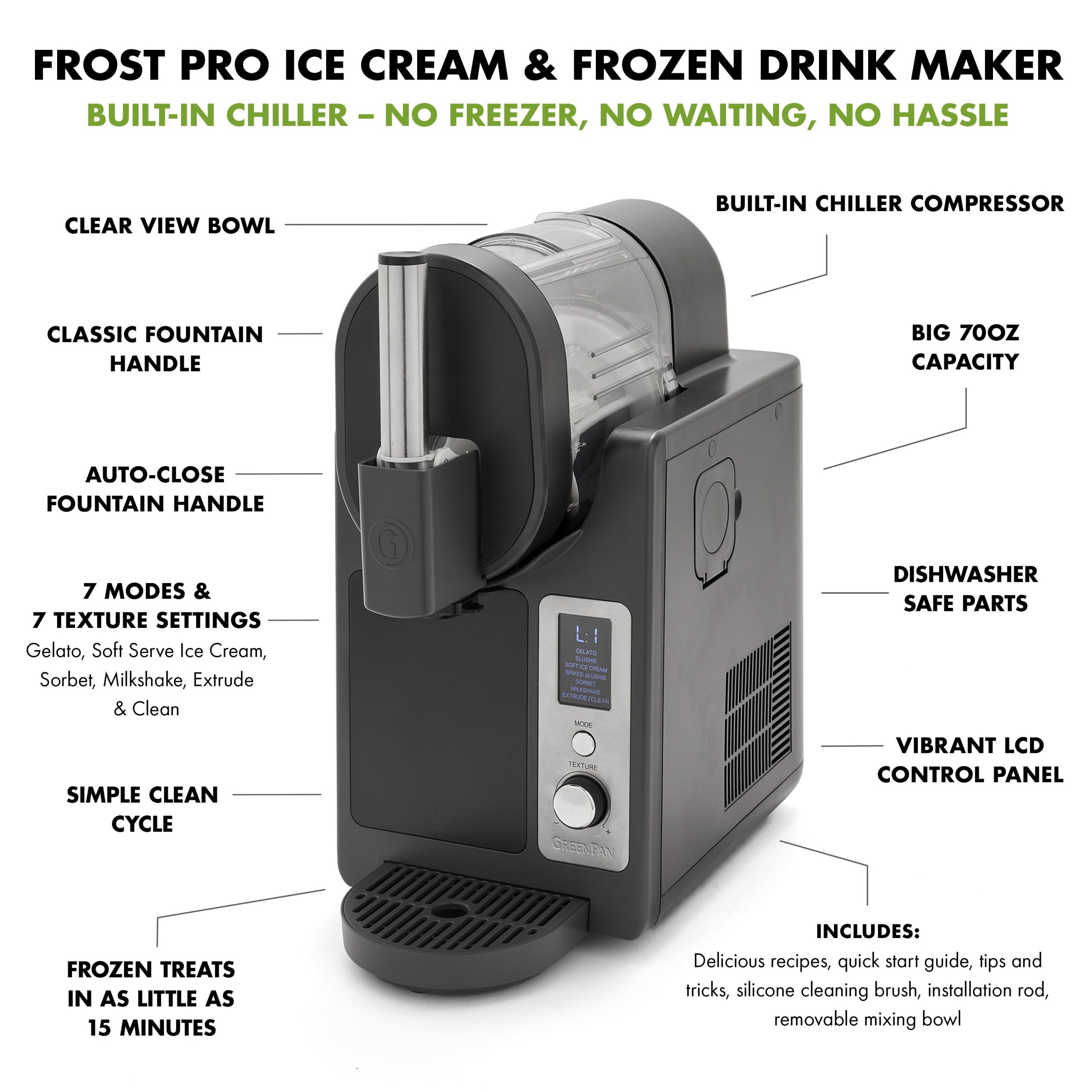 Frost Pro 16-in-1 Ice Cream. Gelato & Frozen Drink Maker | Licorice - Image 4