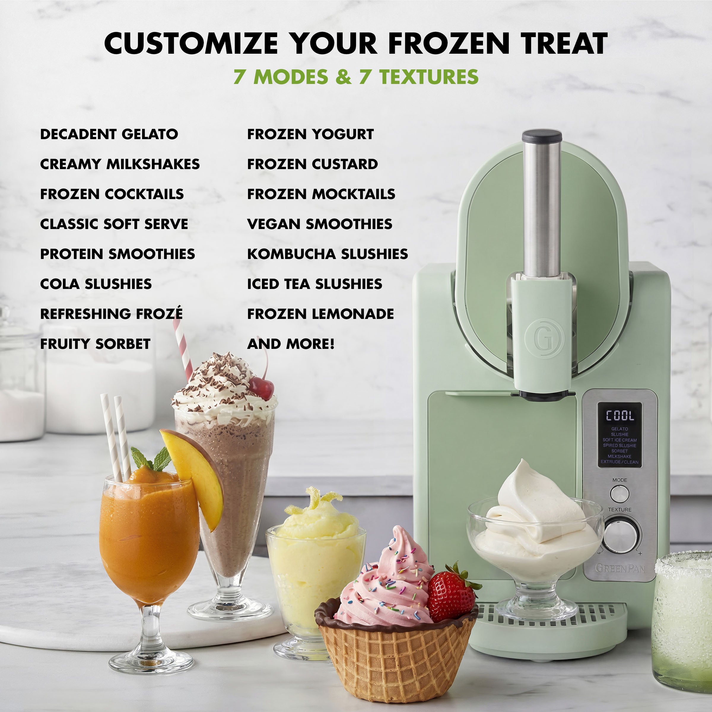 Frost Pro 16-in-1 Ice Cream. Gelato & Frozen Drink Maker | Pistachio - Image 14
