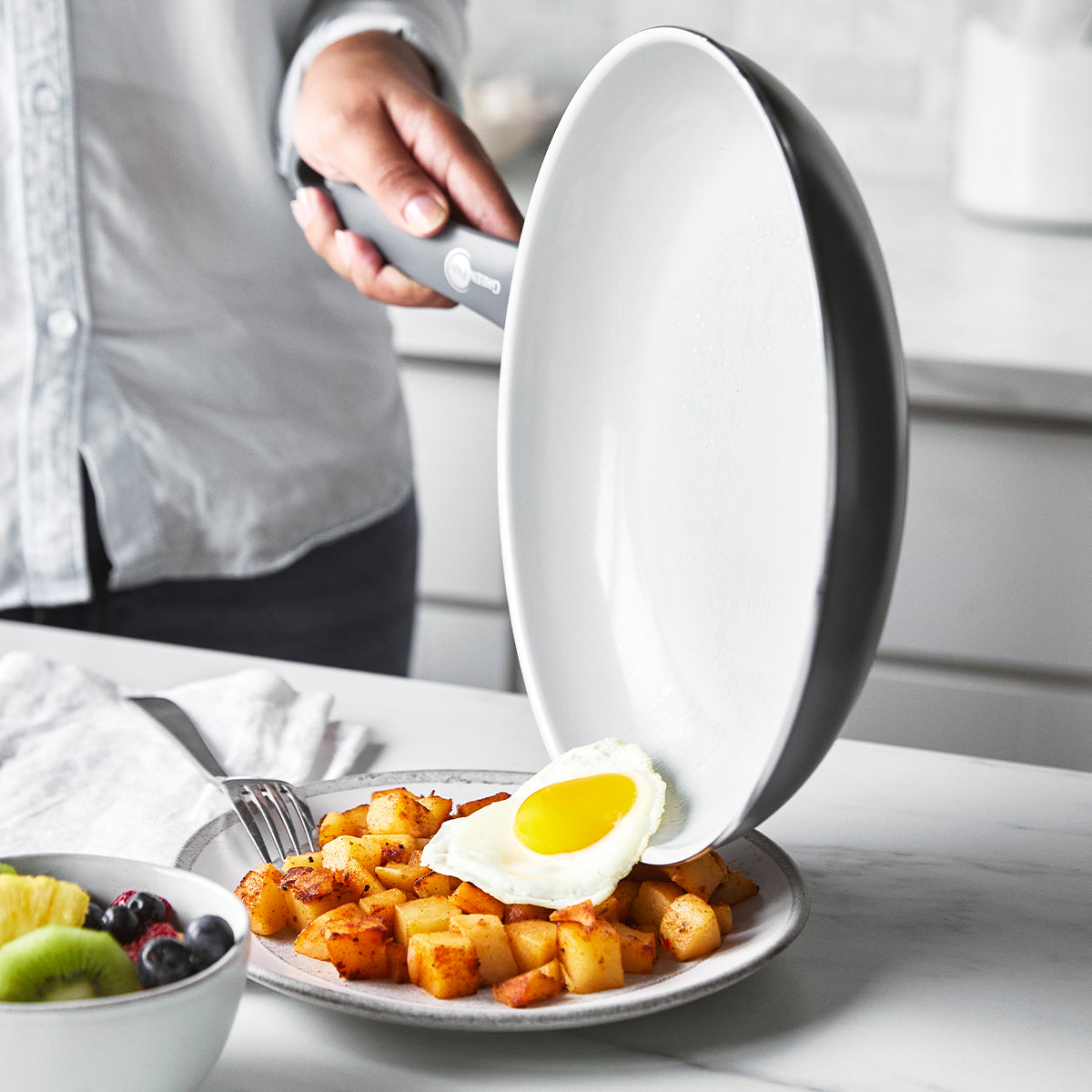 Dover Ceramic Nonstick 10 Frypan | Charcoal Gray - Image 3