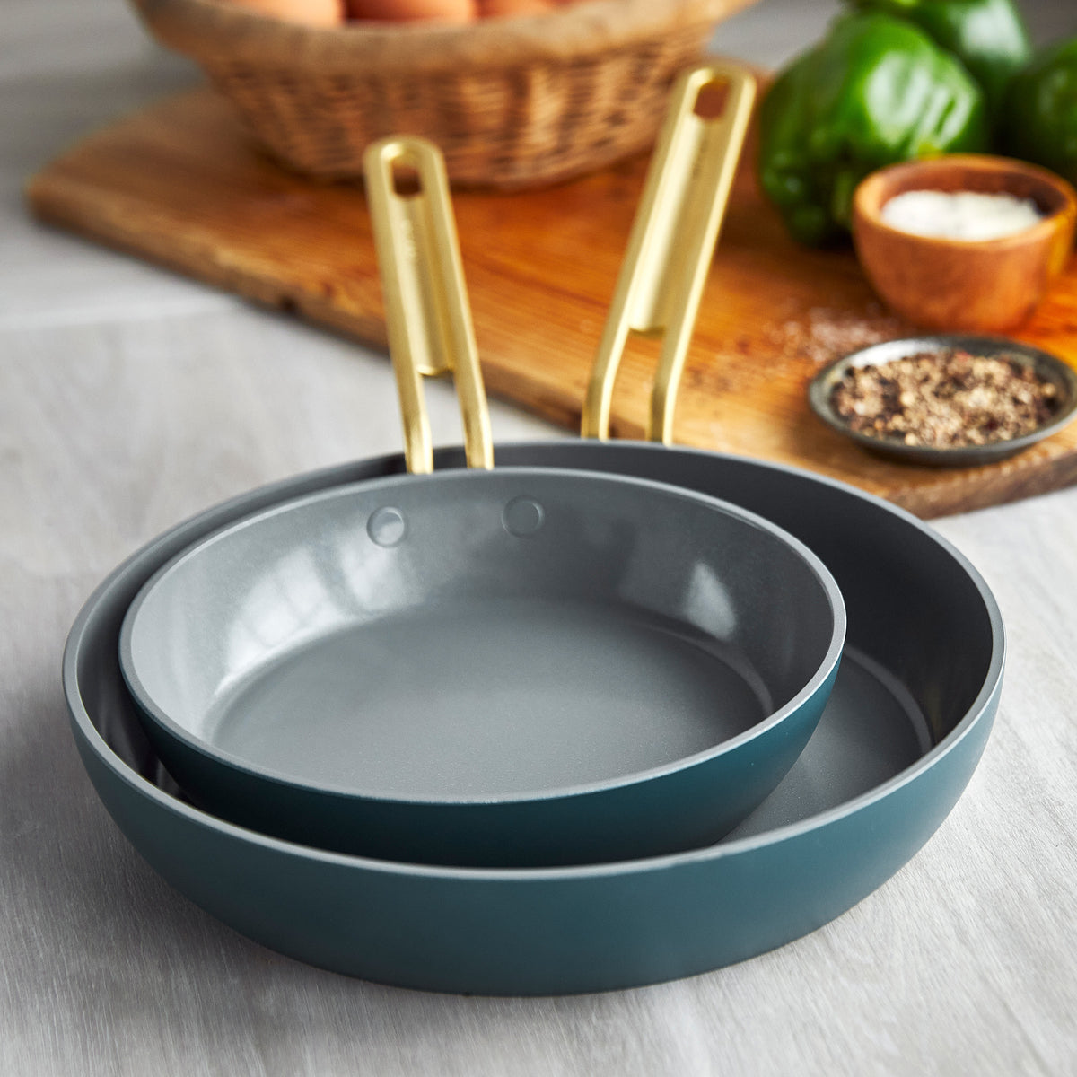 Stanley Tucci™ Ceramic Nonstick 4-Piece Chef Set | Venetian Teal - Image 5