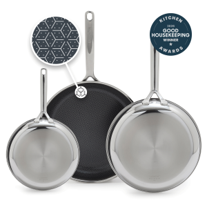Spectra Thermobond Hybrid Ceramic Nonstick 8. 10 and 12 Frypan Set