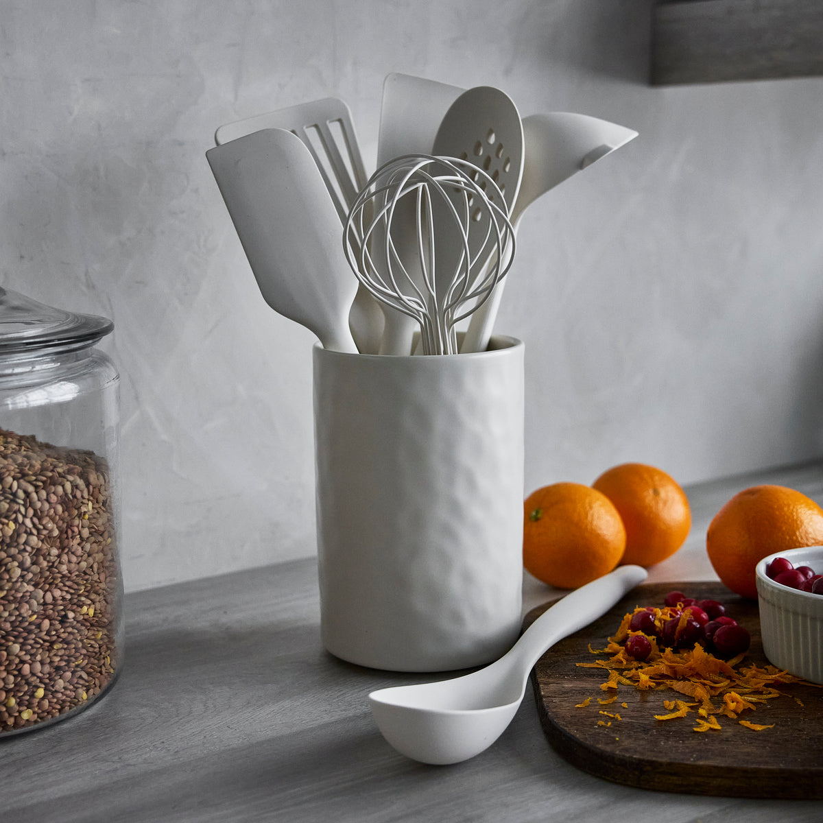 Premiere Silicone 8-Piece Utensil and Crock Set | Bisque - Image 9