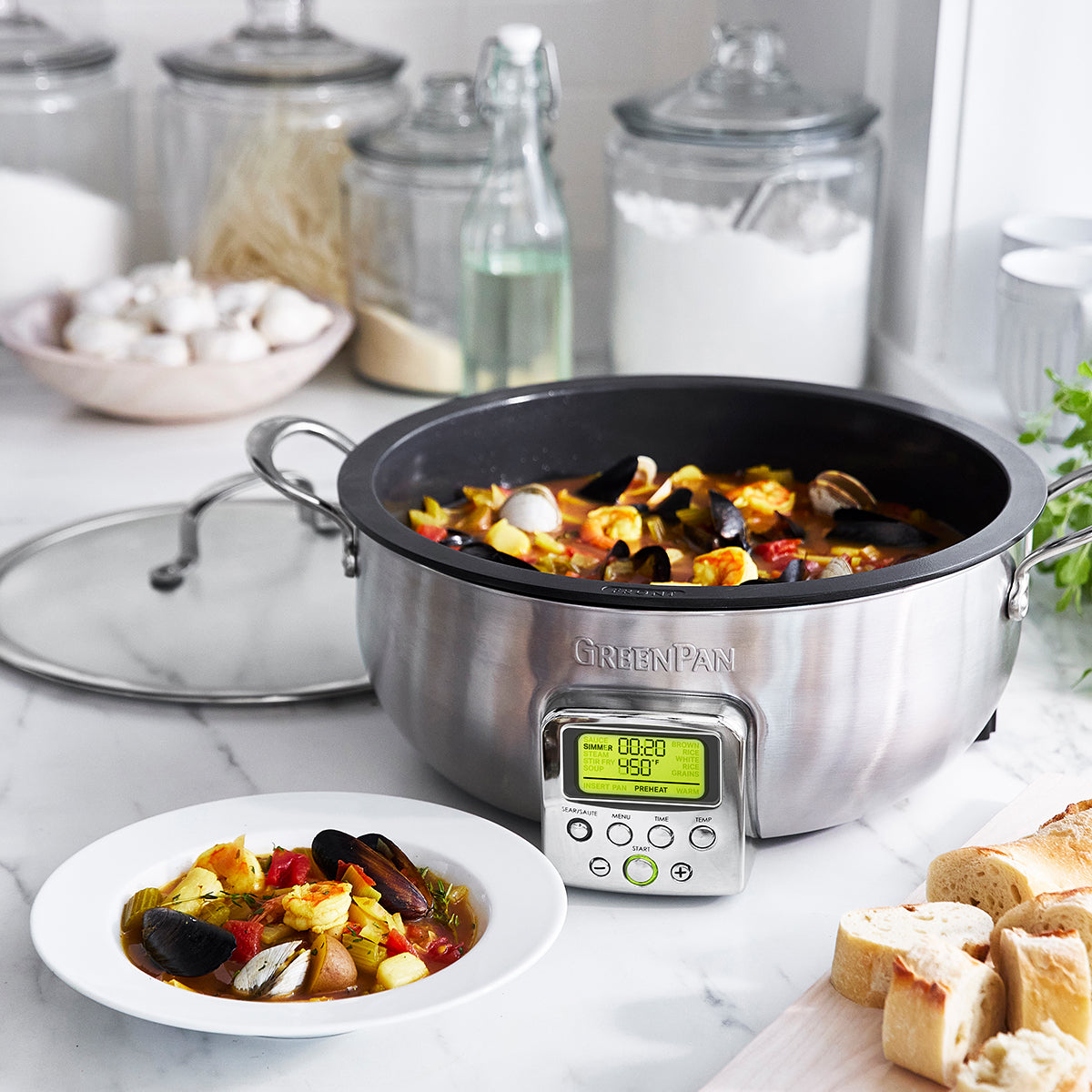 Multifunction Deep Electric Skillet | Premiere Stainless Steel - Image 4