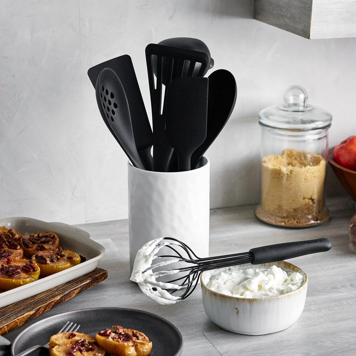 Premiere Silicone 8-Piece Utensil and Crock Set | Black - Image 10