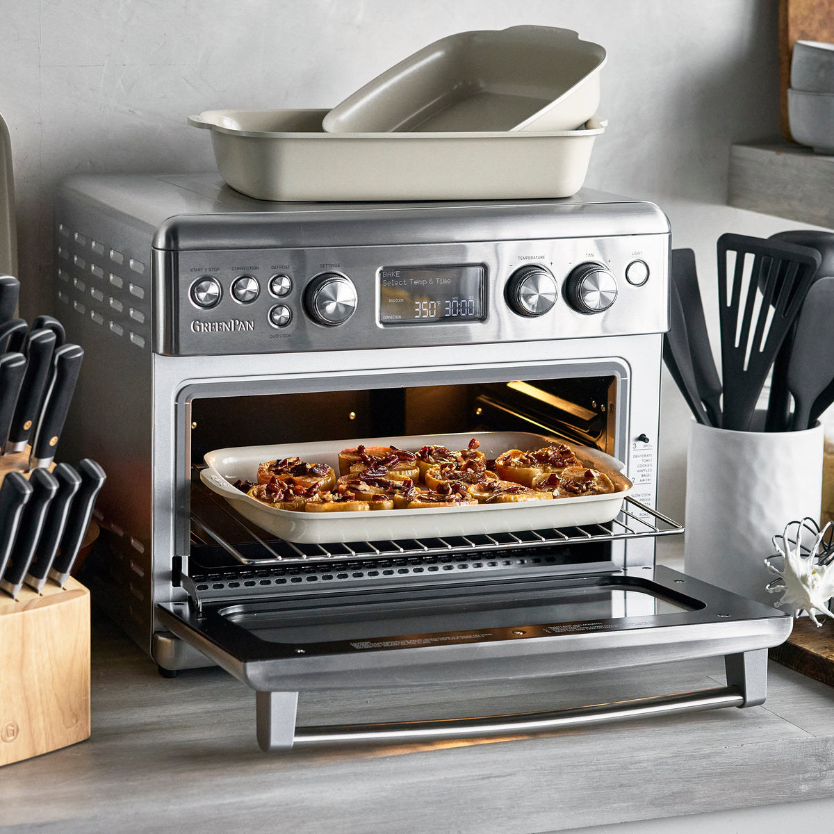 Elite Convection Air Fryer Toaster Oven | Premiere Stainless Steel - Image 3