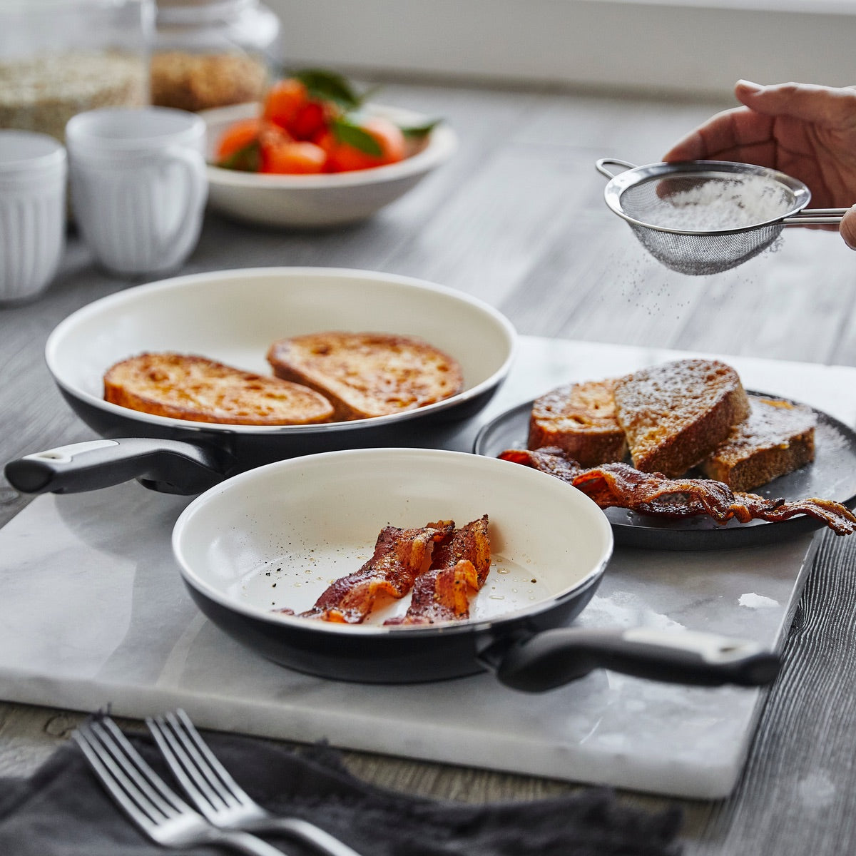 Rio Ceramic Nonstick 16-Piece Cookware Set | Black - Image 3