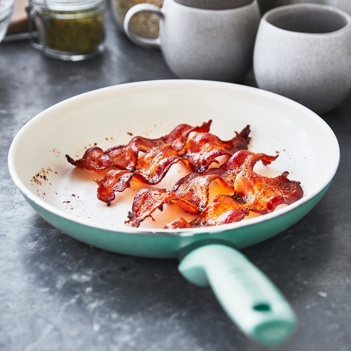 Rio Ceramic Nonstick 7. 9.5 and 11 Frypan Set | Turquoise - Image 7