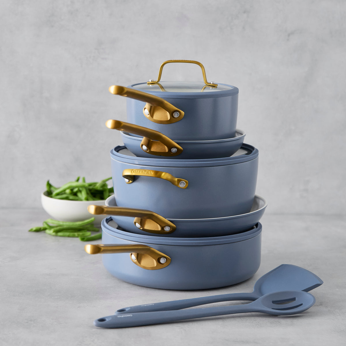 Reserve Pro Ceramic Nonstick 10-Piece Cookware Set | Ocean - Image 3