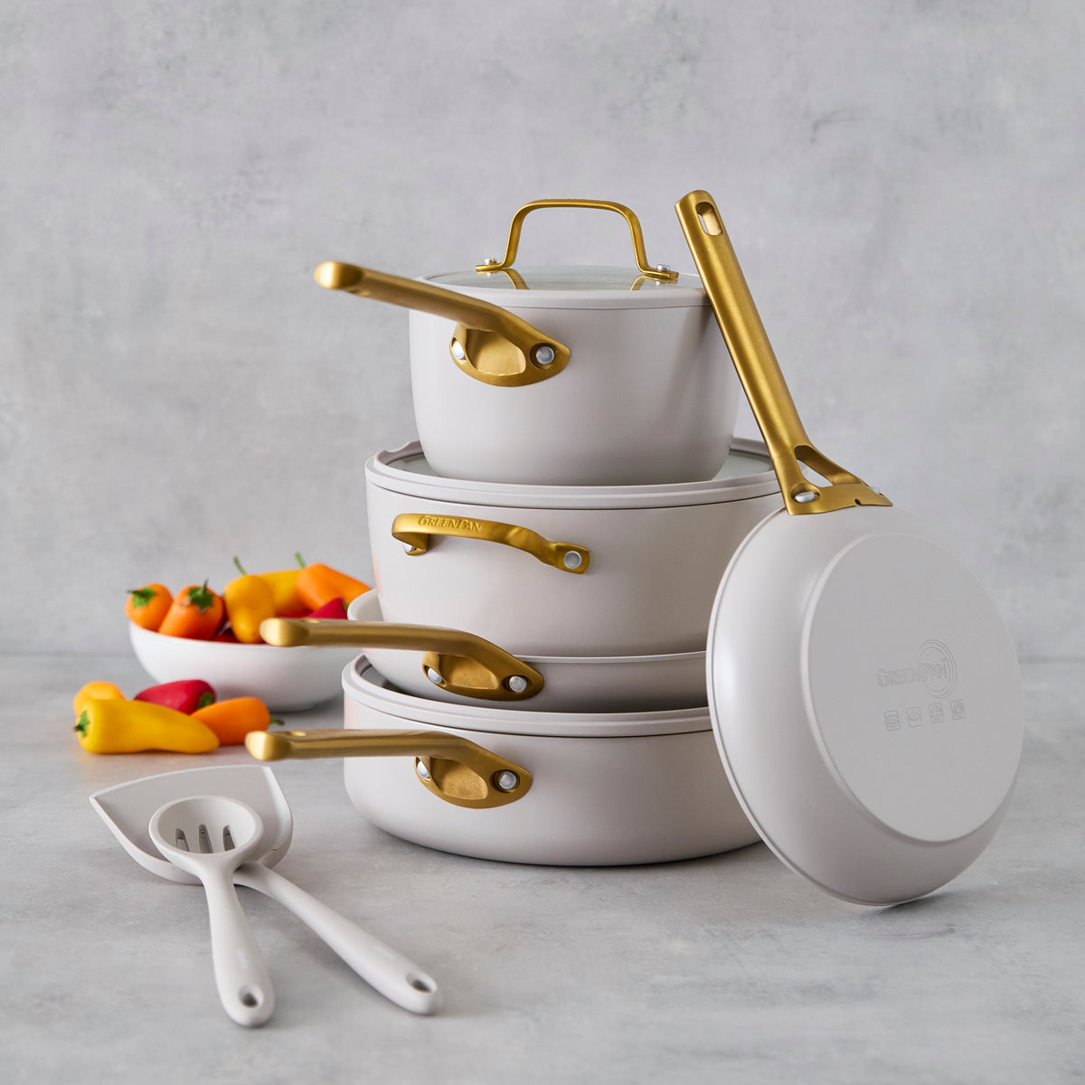 Reserve Pro Ceramic Nonstick 11-Piece Cookware Set | Oyster - Image 3