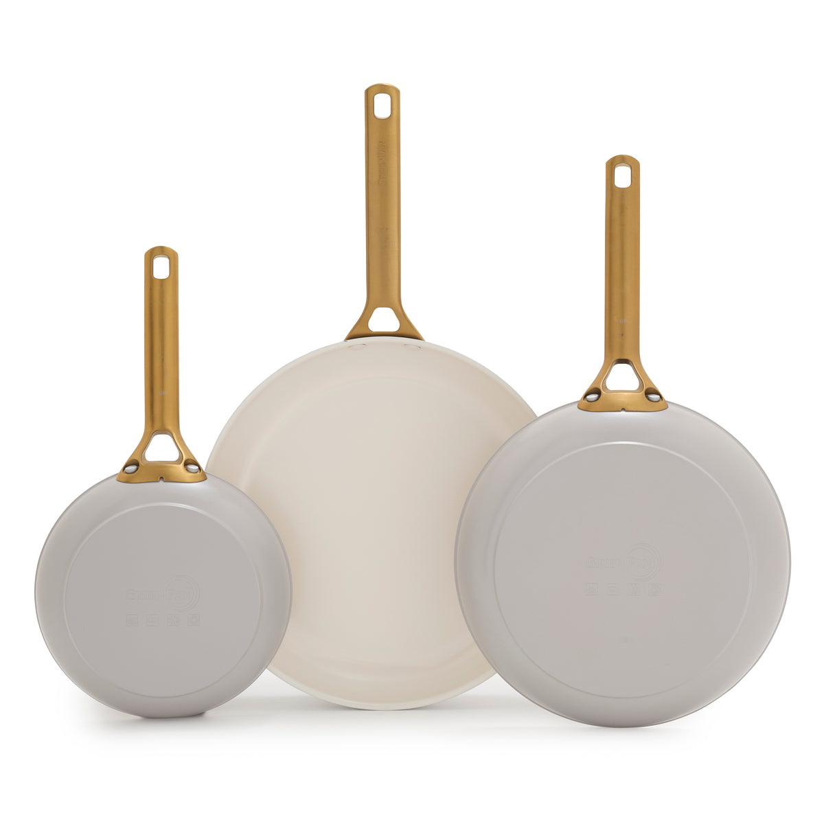 Reserve Pro Ceramic Nonstick 8. 10 and 12 Frypan Set | Oyster