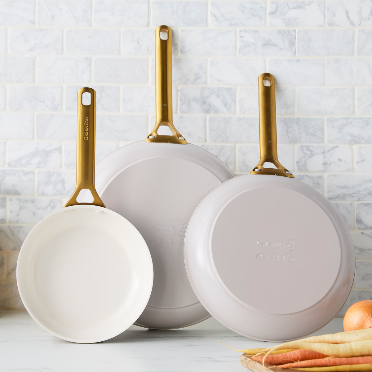 Reserve Pro Ceramic Nonstick 8. 10 and 12 Frypan Set | Oyster - Image 2