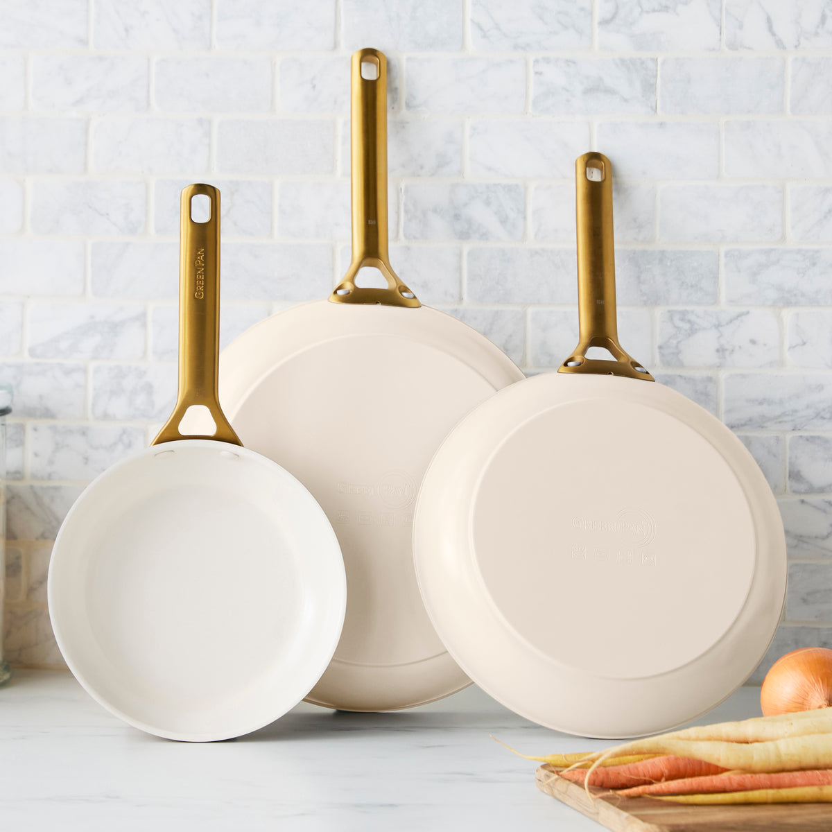 Reserve Pro Ceramic Nonstick 8. 10 and 12 Frypan Set | Macadamia - Image 2