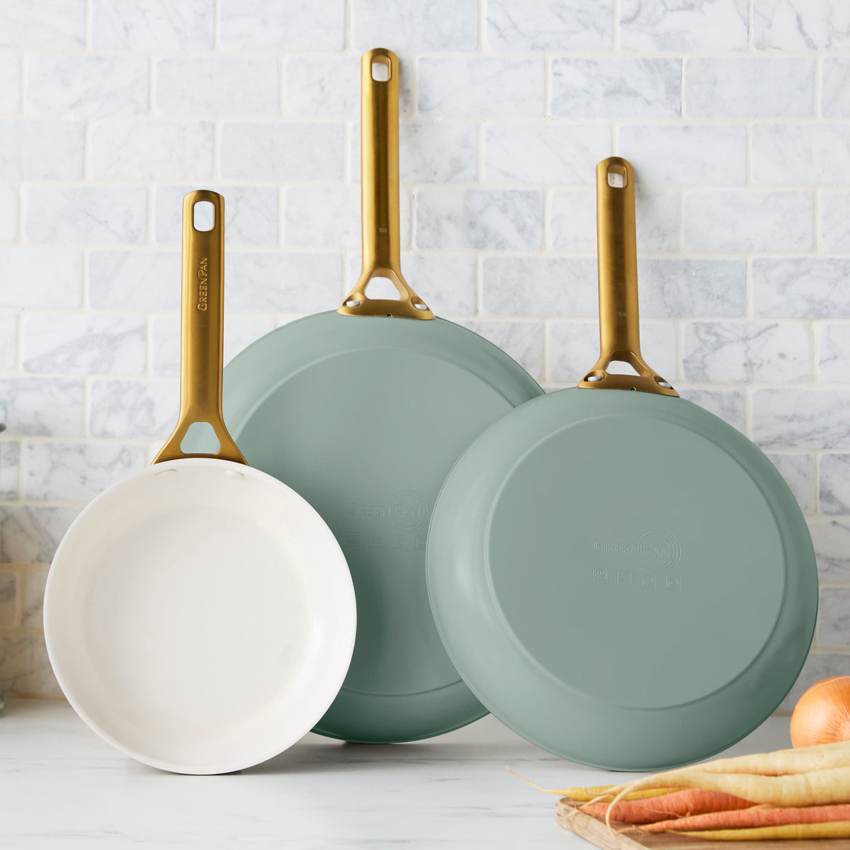 Reserve Pro Ceramic Nonstick 8. 10 and 12 Frypan Set | Moss - Image 2