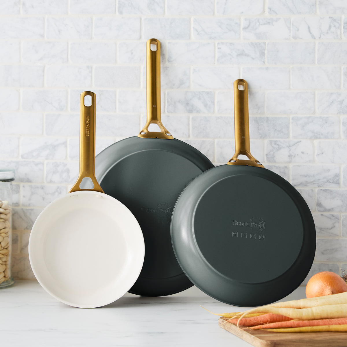 Reserve Pro Ceramic Nonstick 8. 10 and 12 Frypan Set | Spruce - Image 2