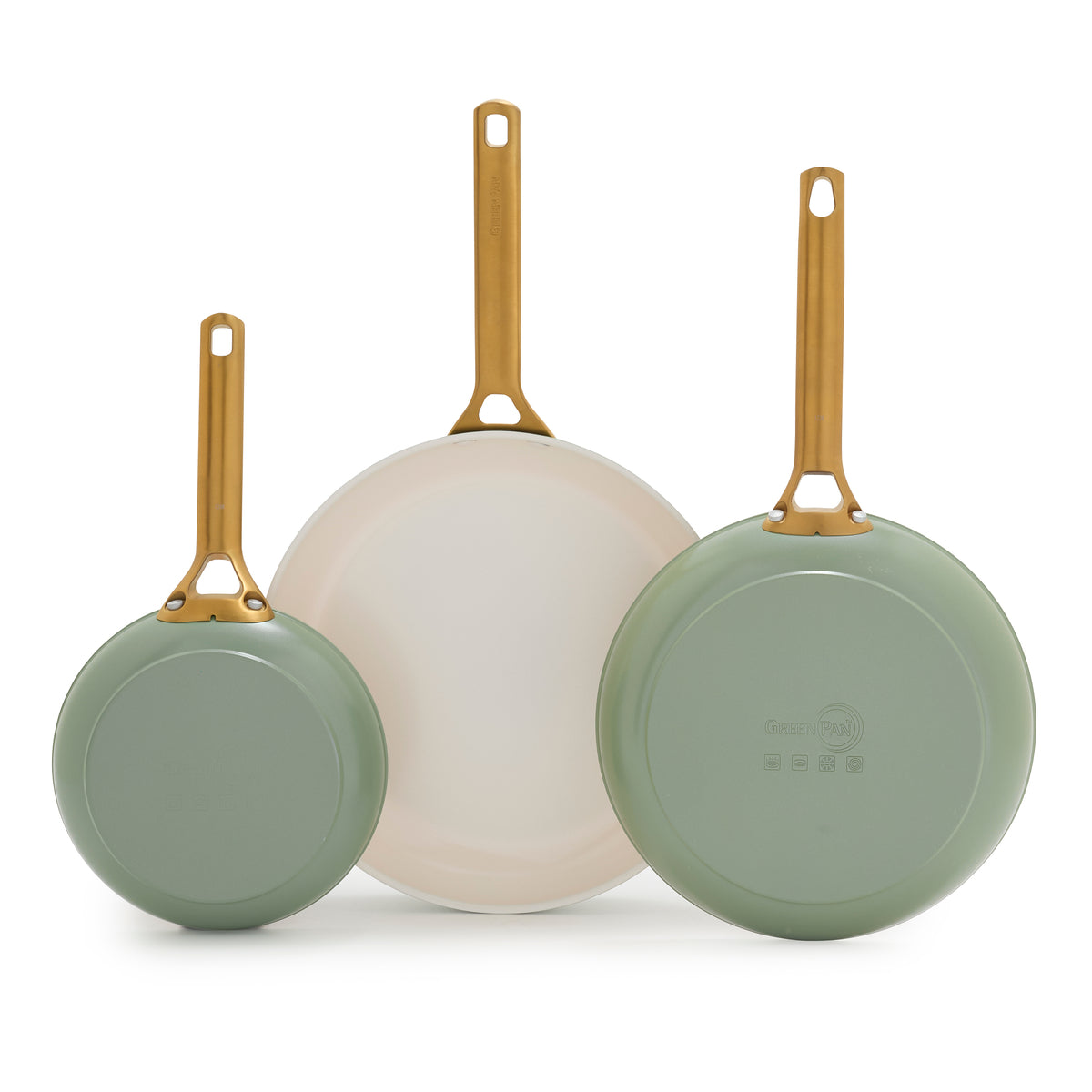 Reserve Pro Ceramic Nonstick 8. 10 and 12 Frypan Set | Sage