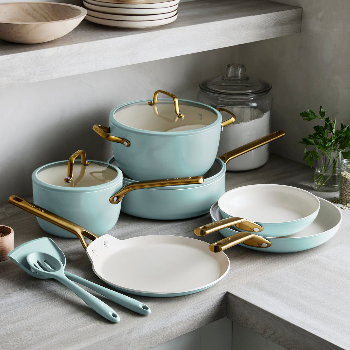 Reserve Pro Ceramic Nonstick 11-Piece Cookware Set | Seaside - Image 2