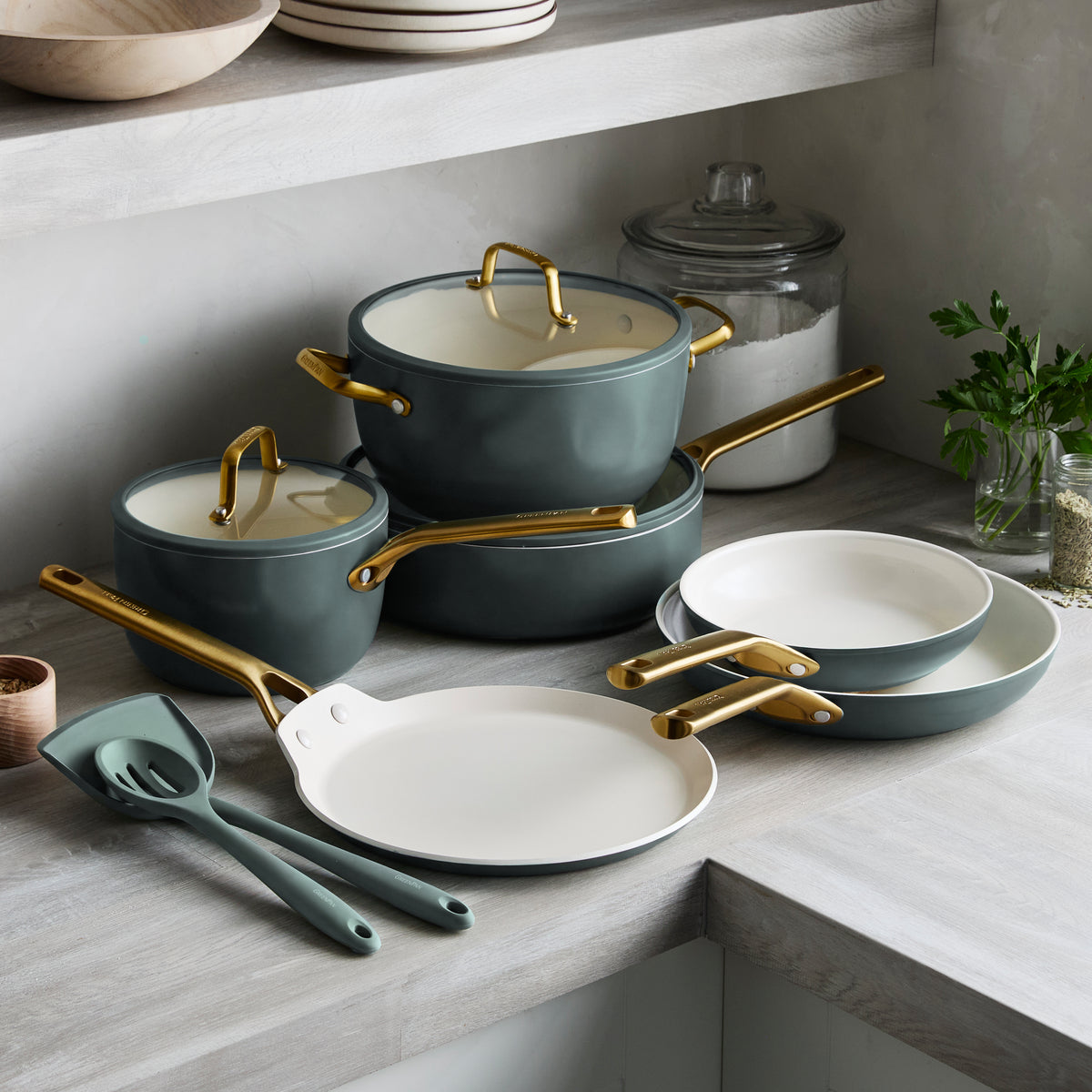 Reserve Pro Ceramic Nonstick 11-Piece Cookware Set | Spruce - Image 2