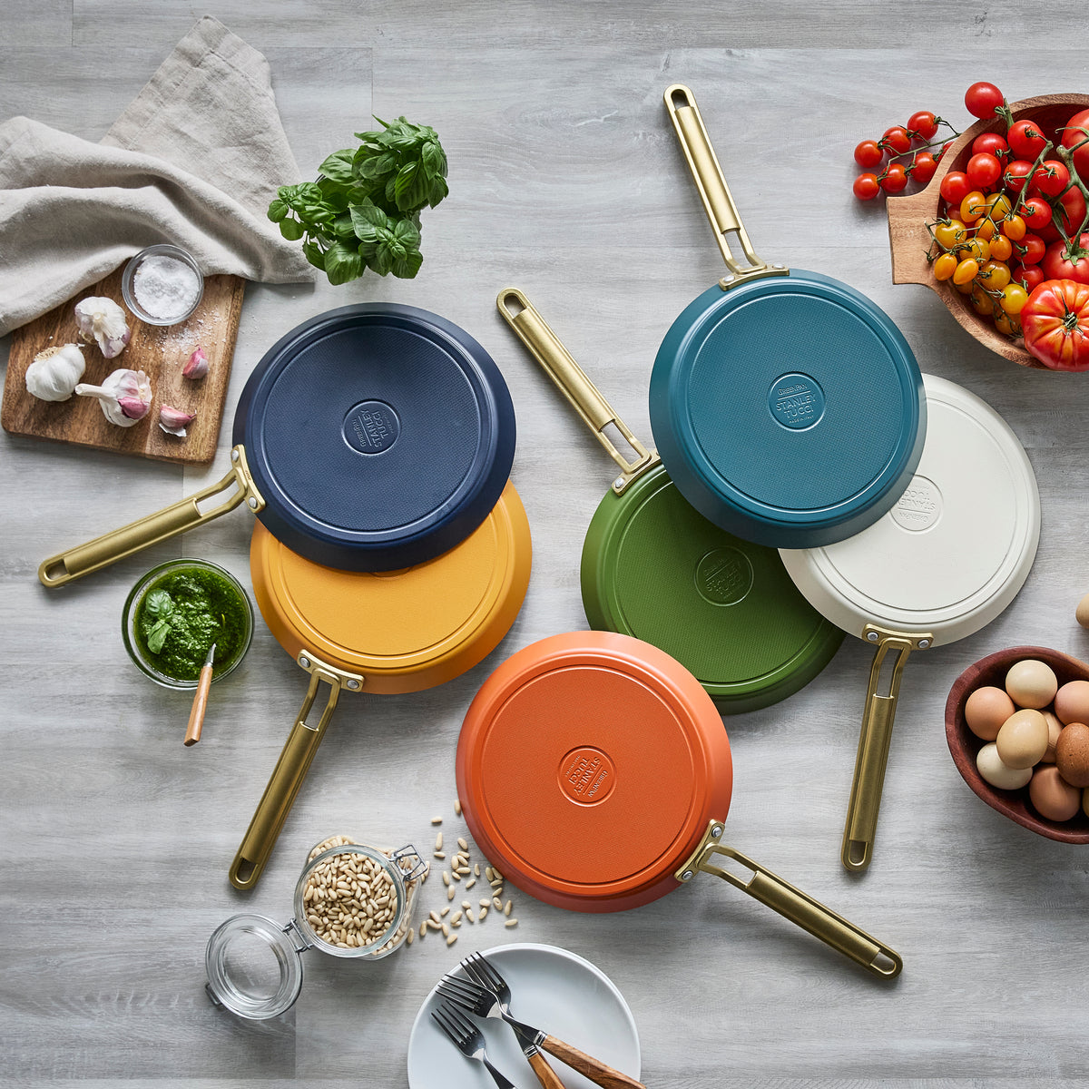 Stanley Tucci™ Ceramic Nonstick 10 Crepe and Omelette Pan | Marino Blue - Image 17