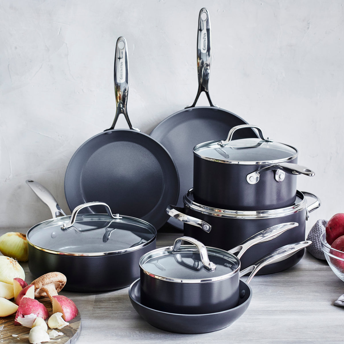 Valencia Pro Ceramic Nonstick 11-Piece Cookware Set | Gray - Image 15