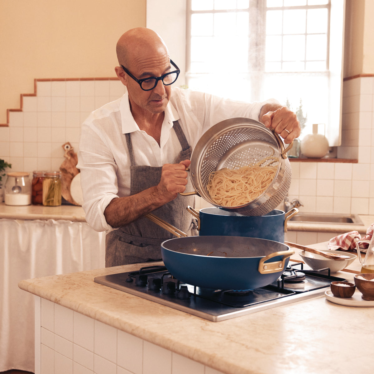 Stanley Tucci™ Ceramic Nonstick 3-Piece Mini Set | Marino Blue - Image 9