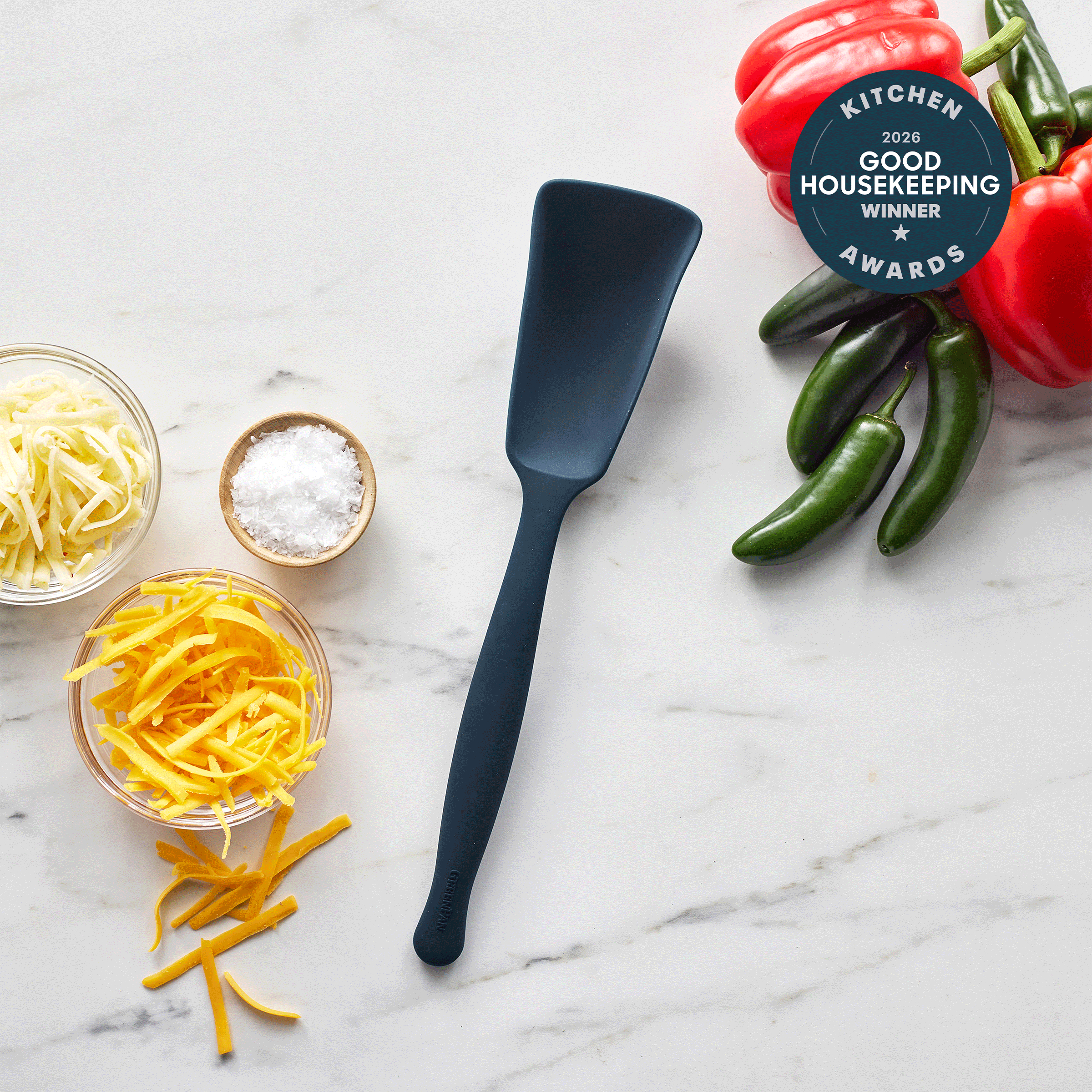 Premiere Silicone Deep Rectangle Spoon | Oxford Blue - Image 2