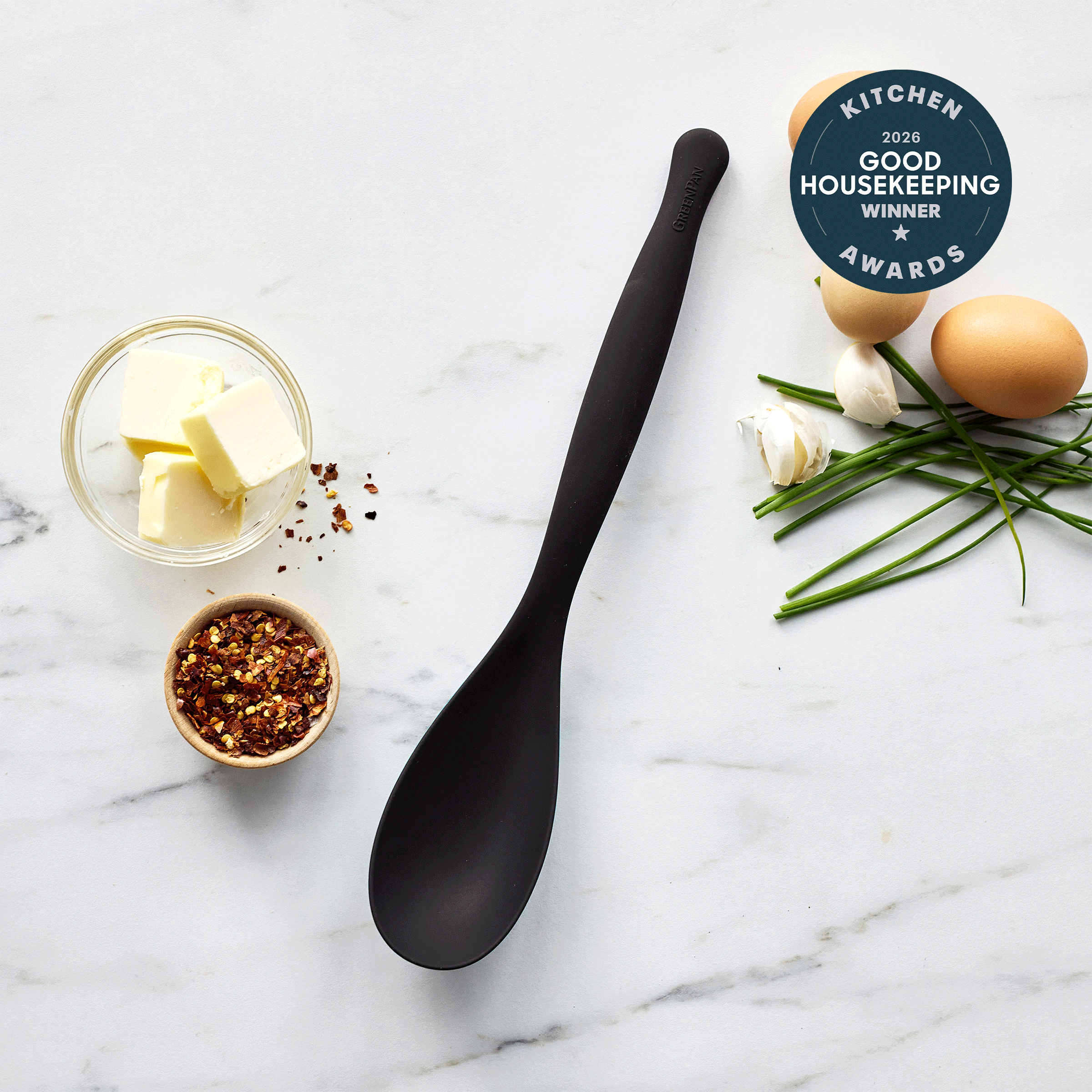 Premiere Silicone Solid Spoon | Black - Image 2