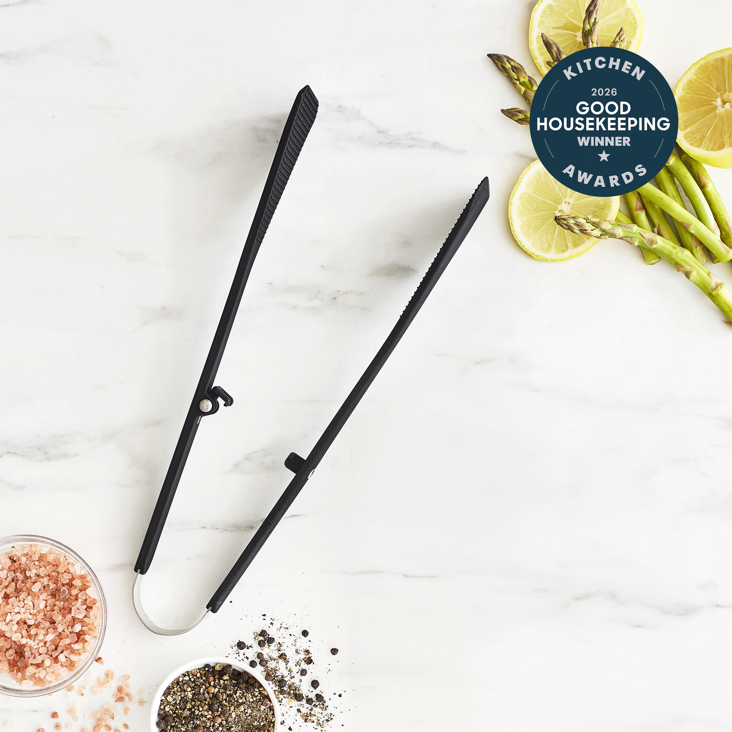 Premiere Silicone Wide Tongs | Black - Image 2