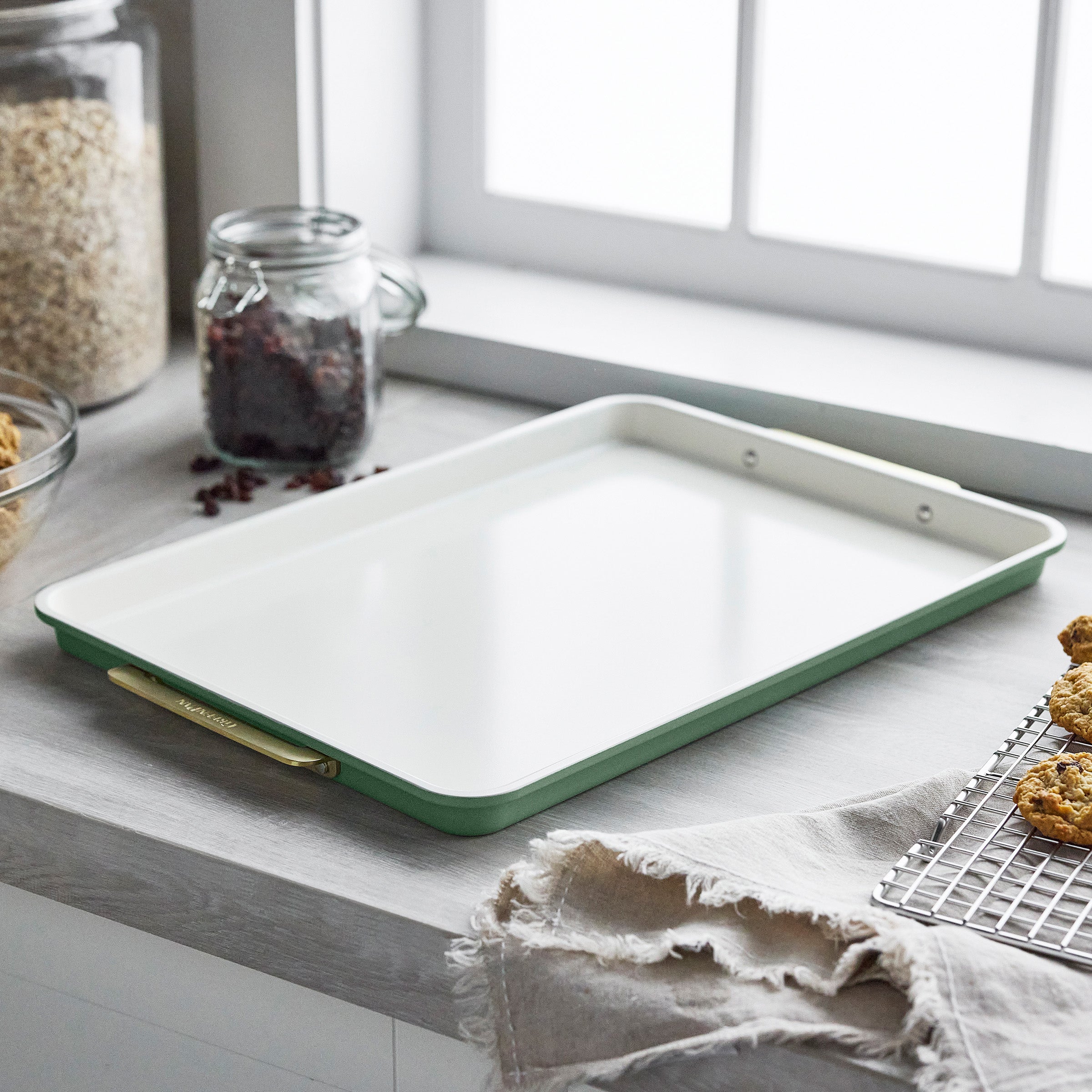 Reserve Bakeware 13 x 18 Half Sheet Pan | Sage - Image 2
